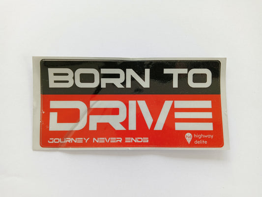 Born To Drive Red Reflective Car Sticker