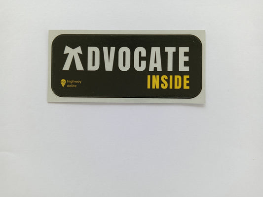Advocate Inside Car Sticker