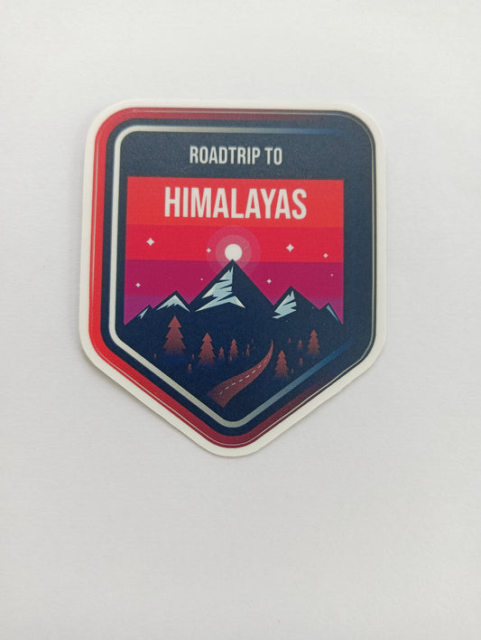 Road Trip to Himalayas Bike Sticker