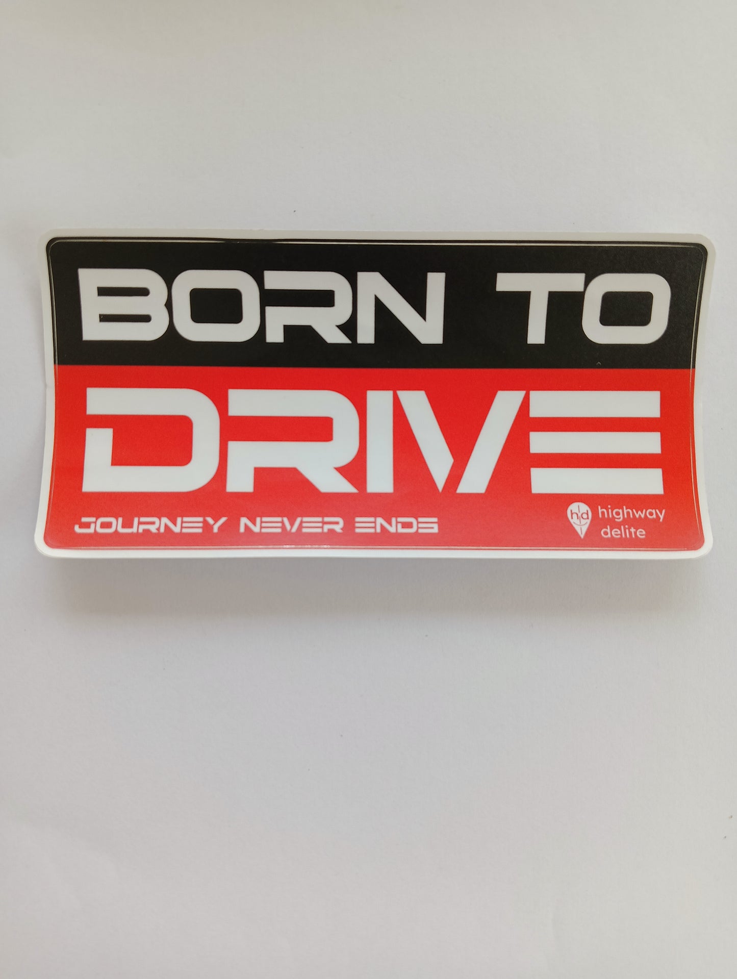 Born To Drive Red Non-Reflective Car Sticker