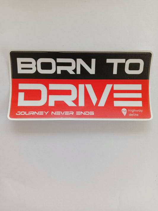 Born To Drive Red Non-Reflective Car Sticker
