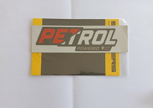 Petrol Powered Red Car Sticker